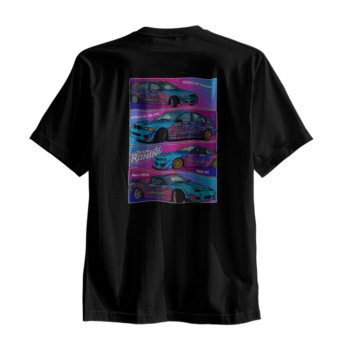 Team Ronin Slap Sticker T-Shirt (back)